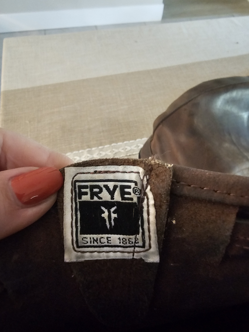 Frye Veronica Slouch Boot. Brown Leather - Picture 4 of 5